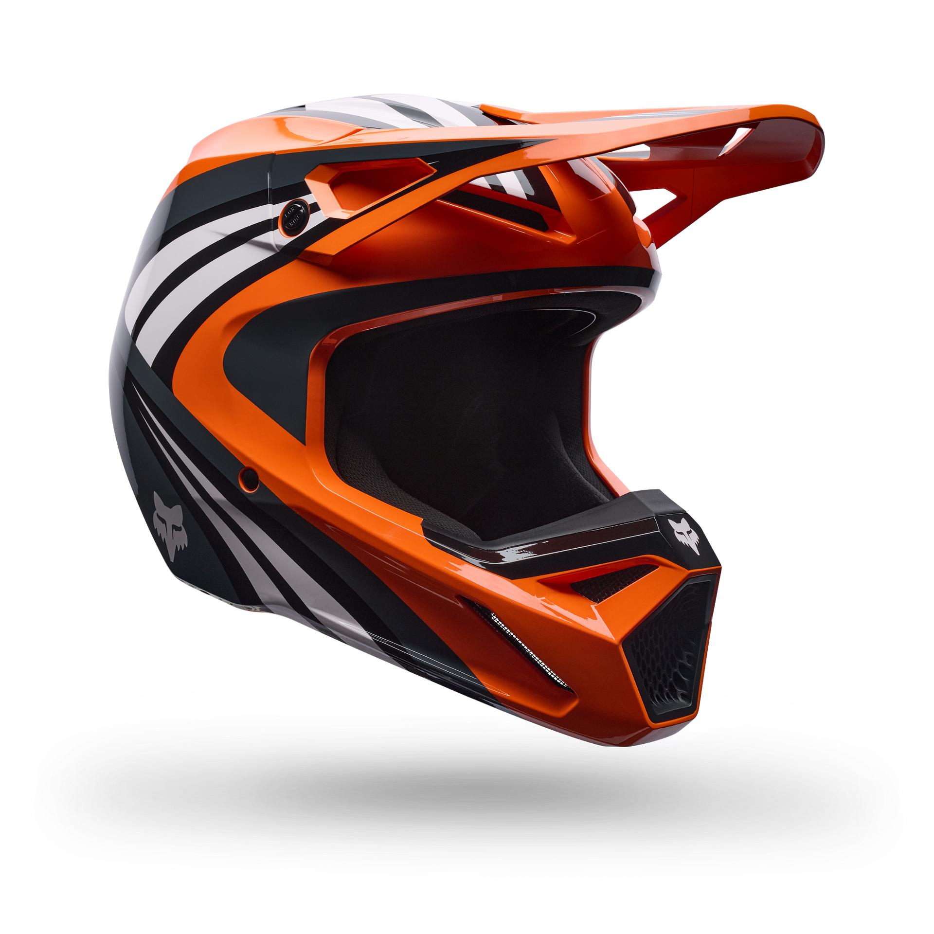 FOX Racing Youth V1 DRAFT MX Helmet (Orange/Black/White)