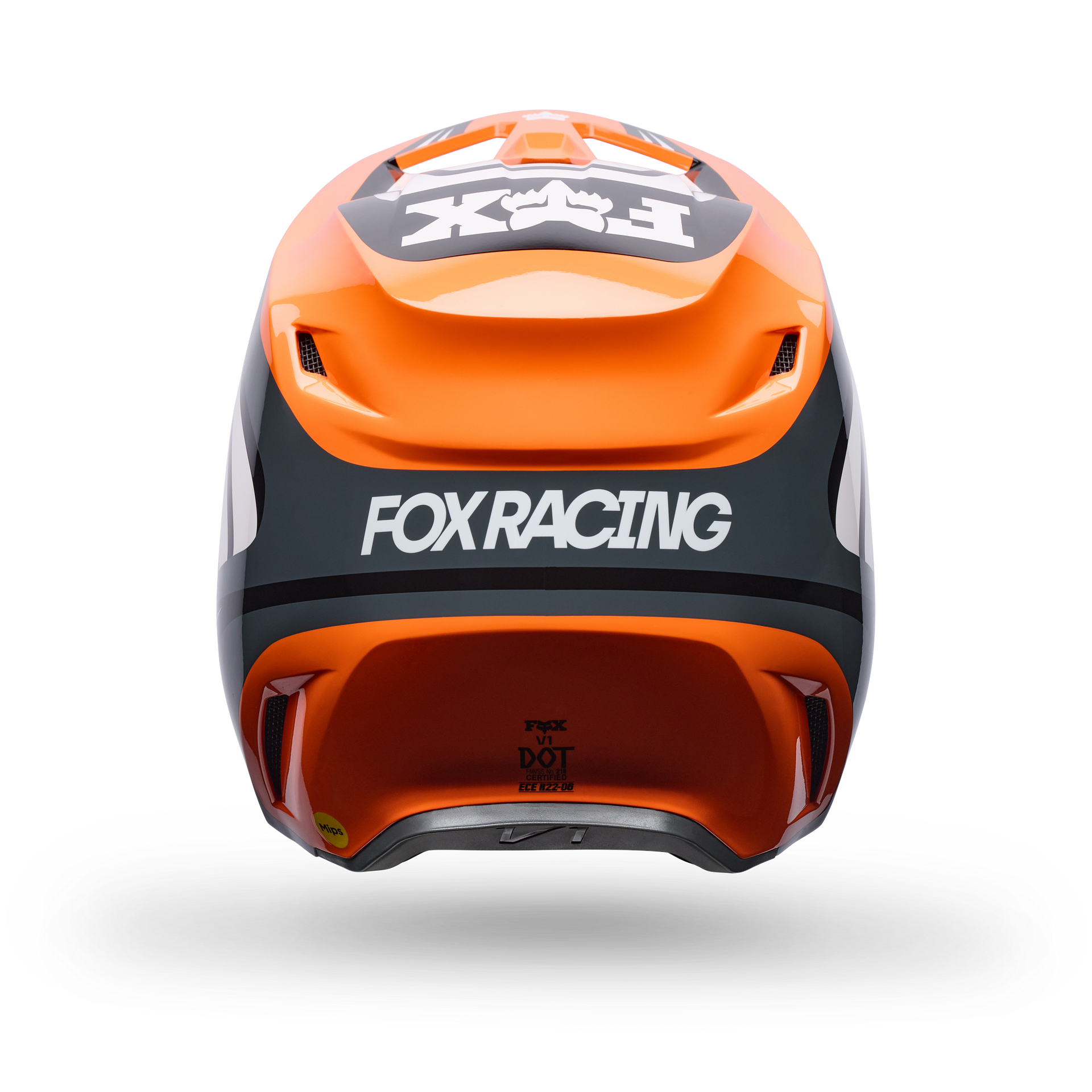 FOX Racing Youth V1 DRAFT MX Helmet (Orange/Black/White)
