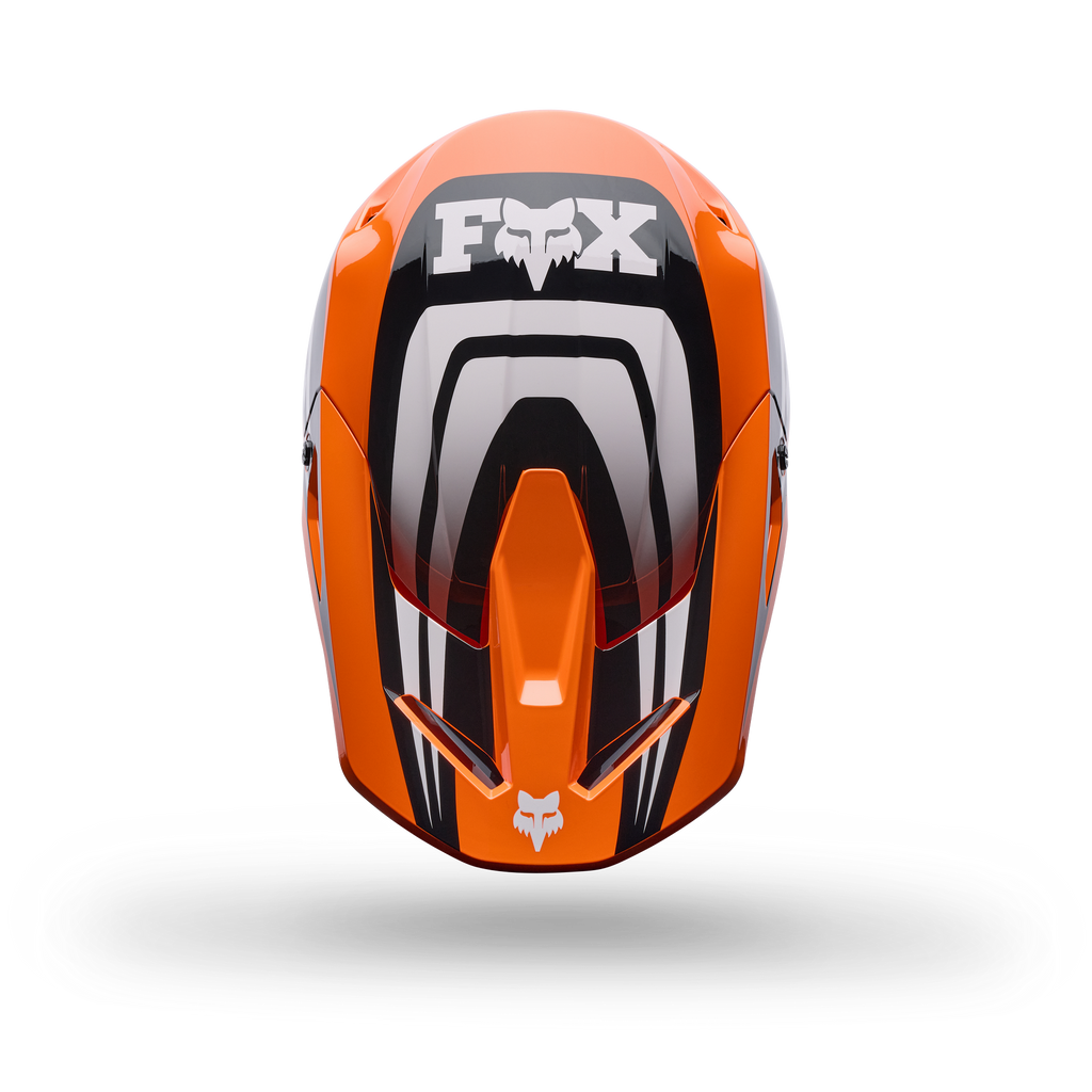 FOX Racing Youth V1 DRAFT MX Helmet (Orange/Black/White)