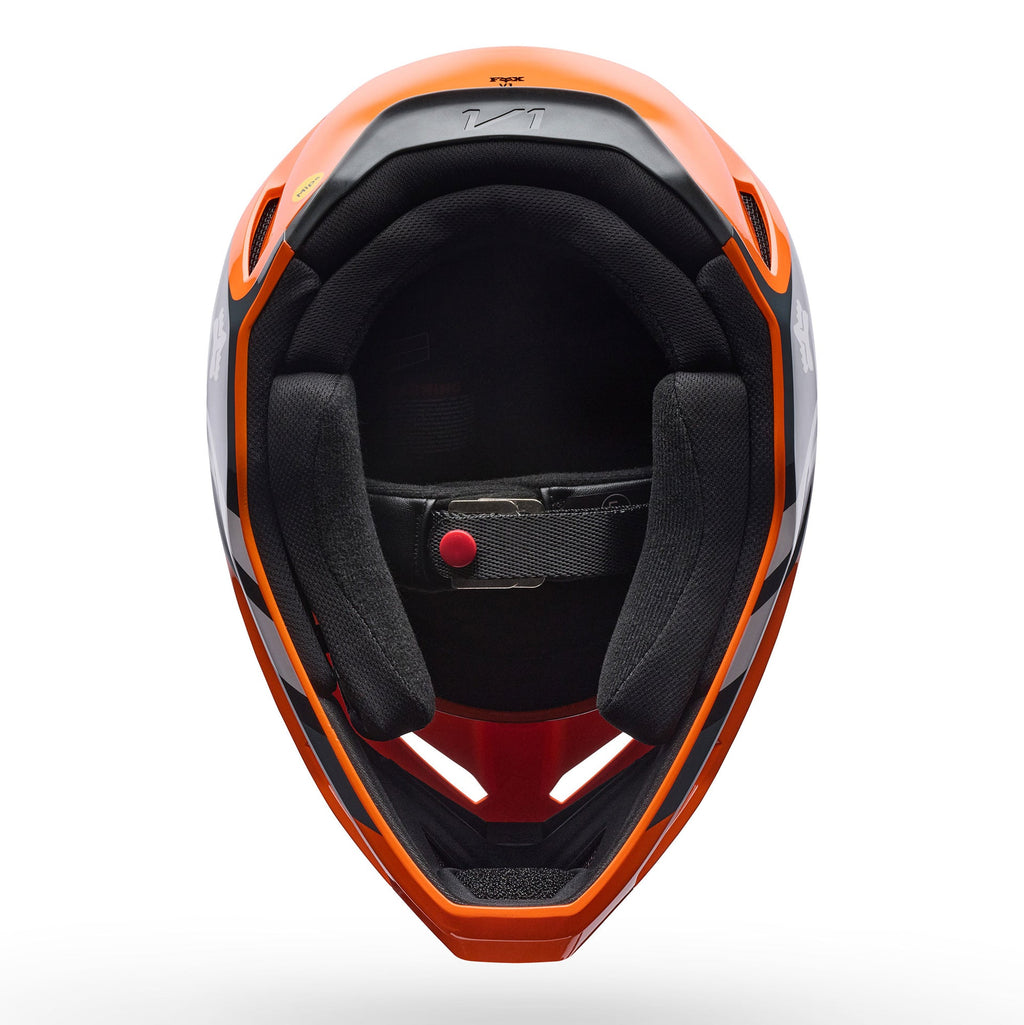 FOX Racing V1 MIPS DRAFT MX Helmet (Orange/Grey/White)