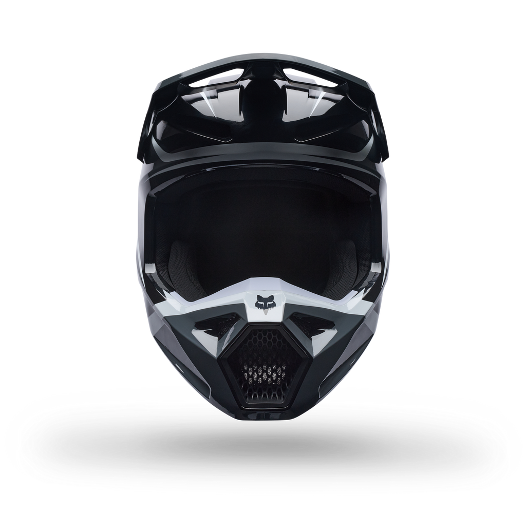 FOX Racing Youth V1 FRAME MX Helmet (Black/Grey/White)