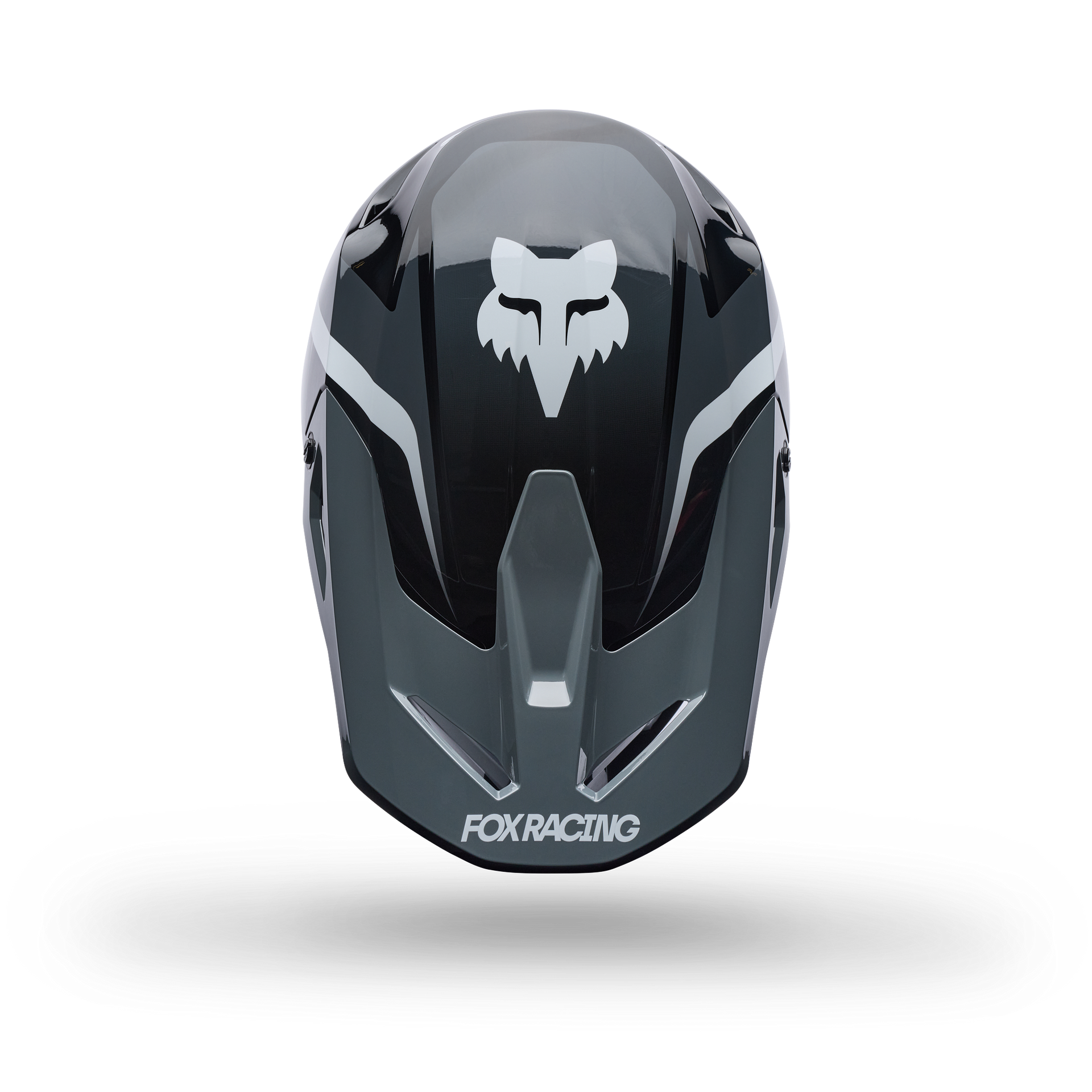FOX Racing Youth V1 FRAME MX Helmet (Black/Grey/White)