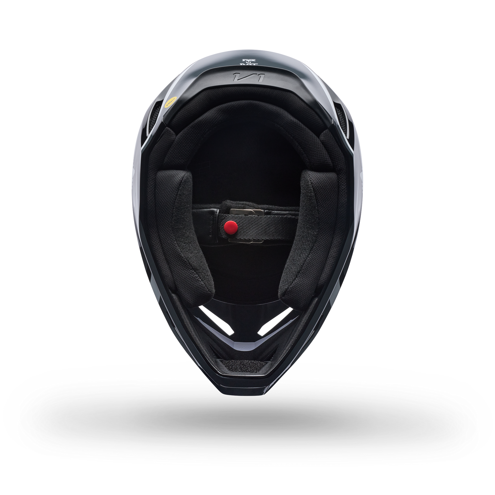 FOX Racing Youth V1 FRAME MX Helmet (Black/Grey/White)