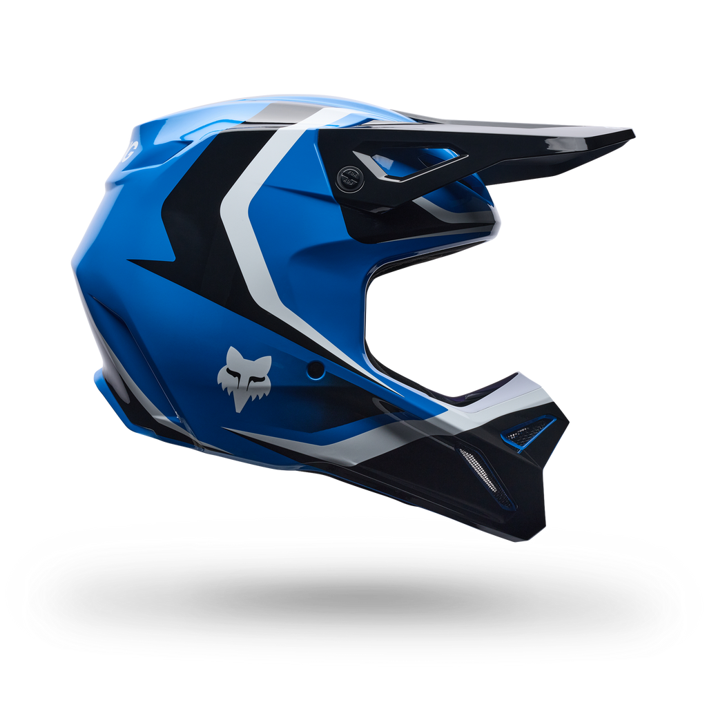 FOX Racing Youth V1 FRAME MX Helmet (Blue/Black/White)