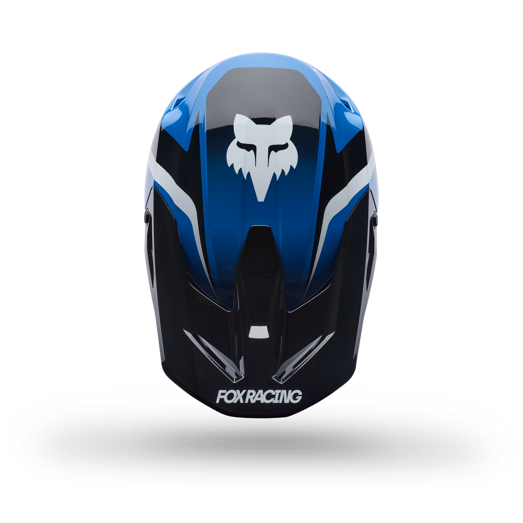 FOX Racing Youth V1 FRAME MX Helmet (Blue/Black/White)