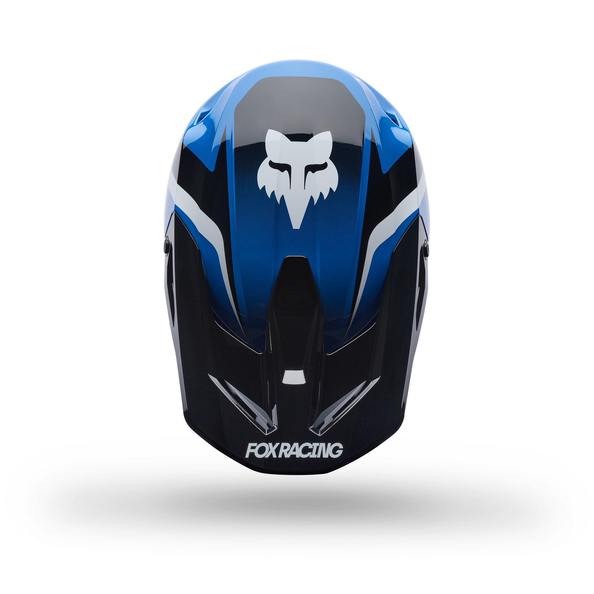 FOX Racing Youth V1 FRAME MX Helmet (Blue/Black/White)