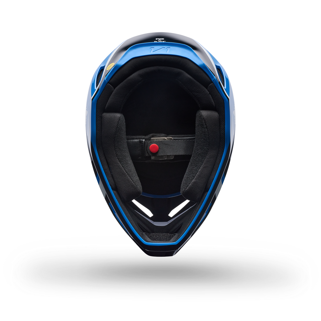 FOX Racing Youth V1 FRAME MX Helmet (Blue/Black/White)