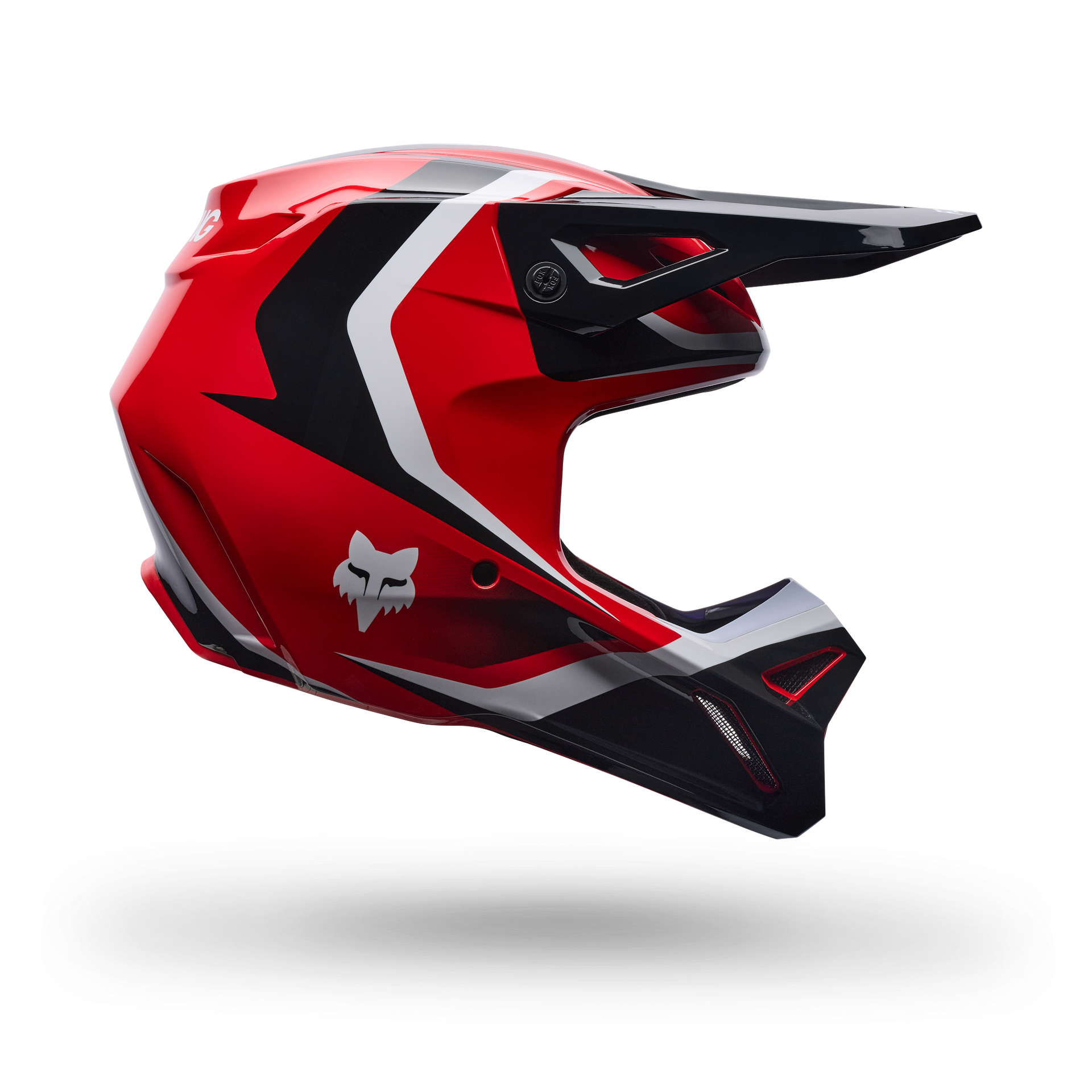FOX Racing Youth V1 FRAME MX Helmet (Red/Black/White)