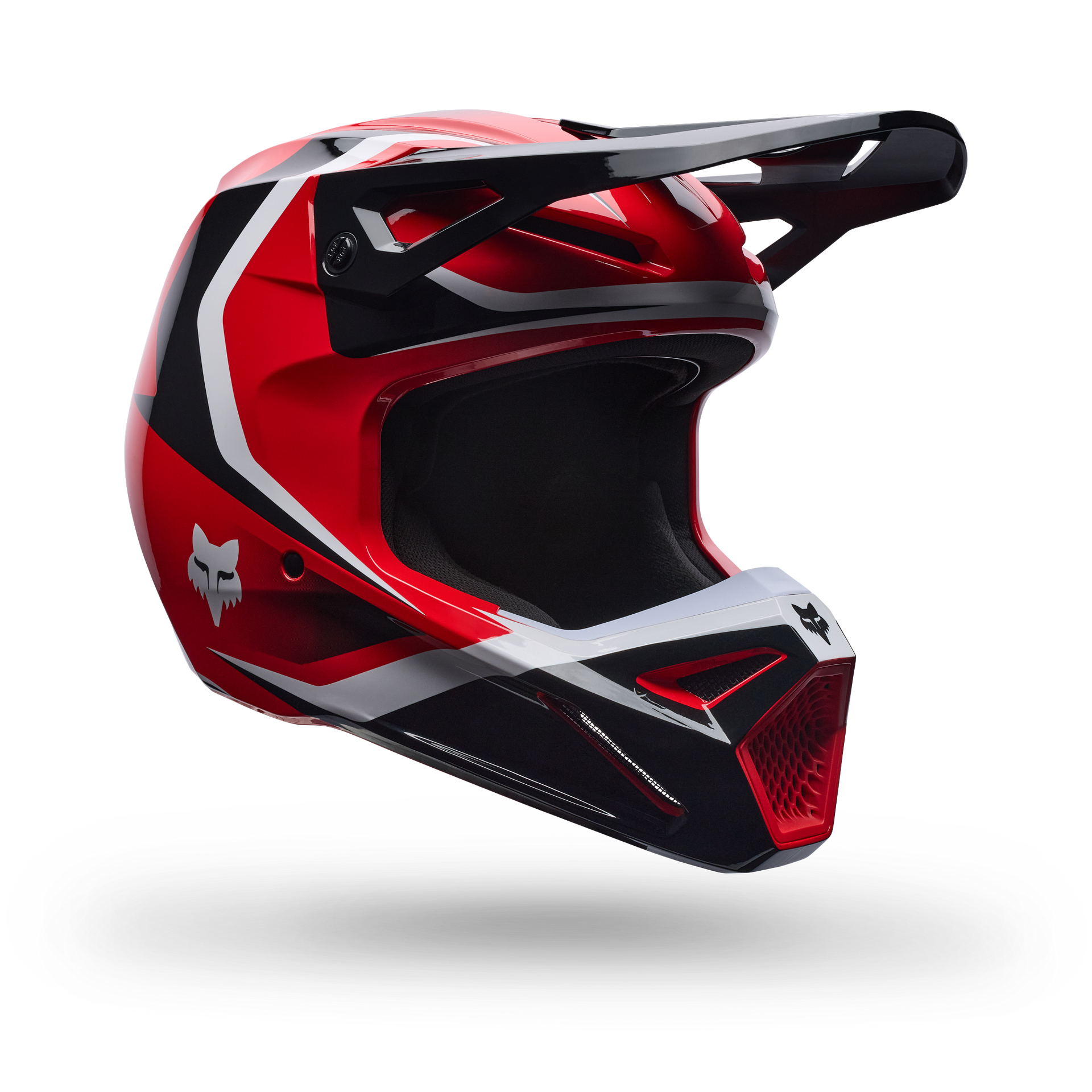 FOX Racing Youth V1 FRAME MX Helmet (Red/Black/White)