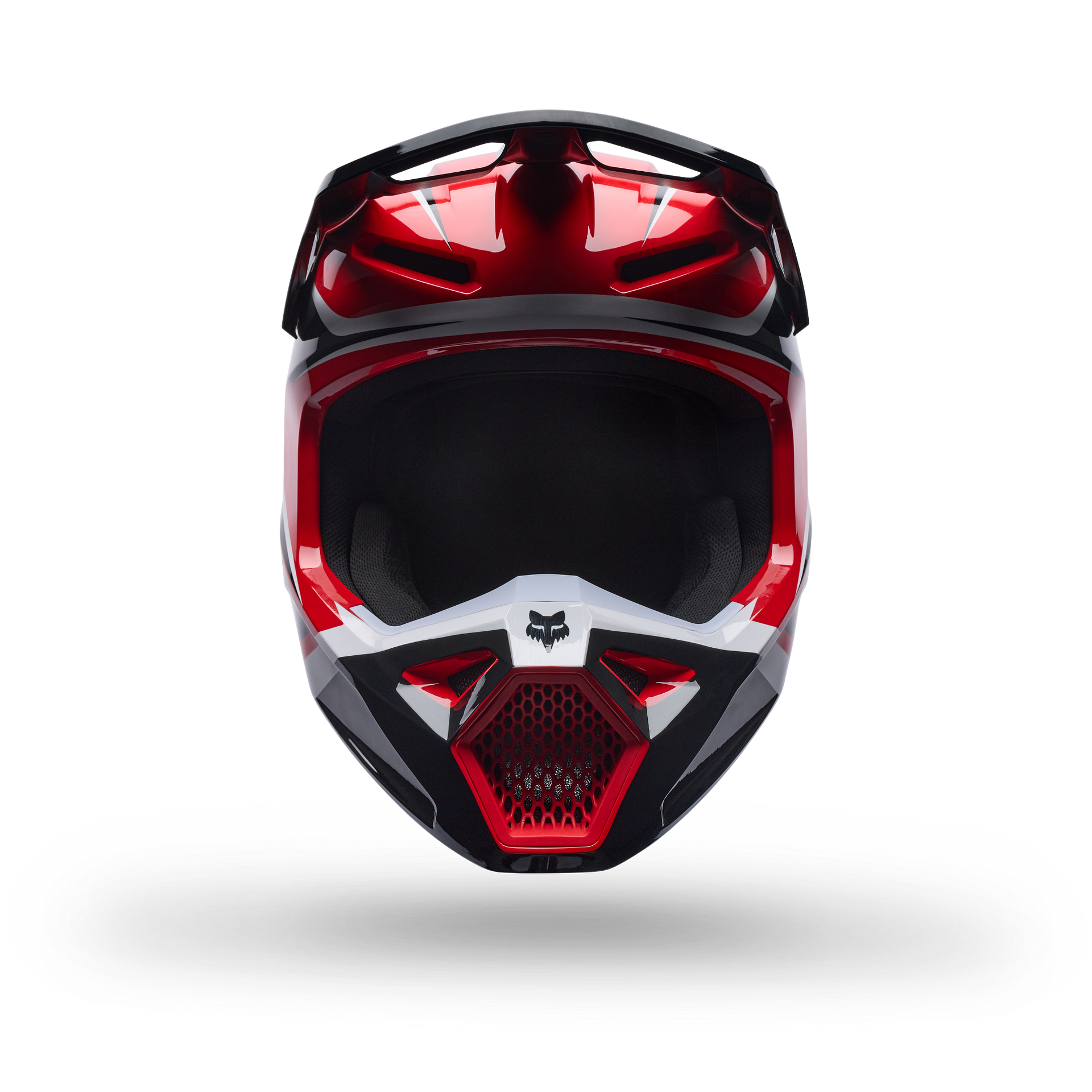 FOX Racing Youth V1 FRAME MX Helmet (Red/Black/White)