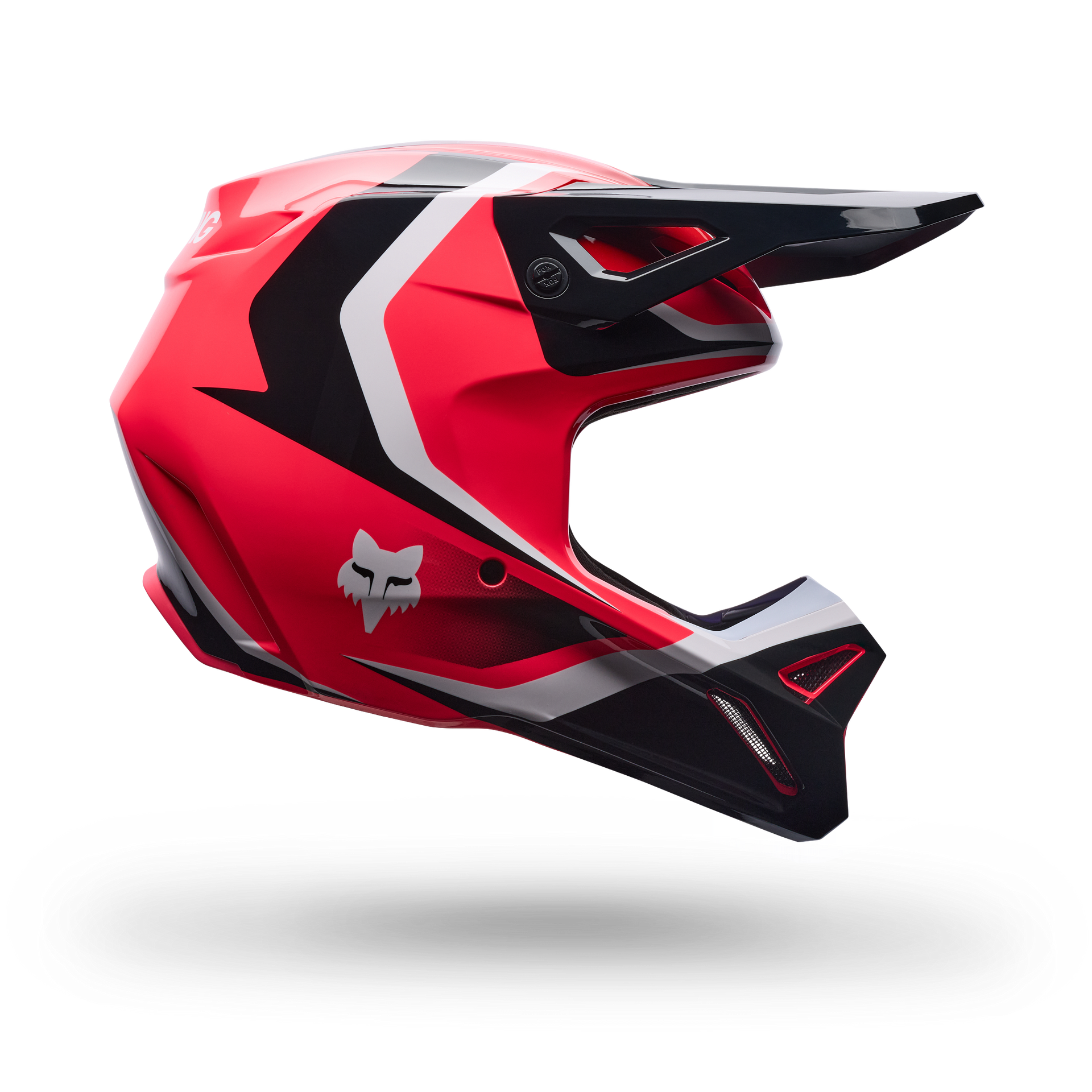 FOX Racing Youth V1 FRAME MX Helmet (Neon Pink/Black/White)