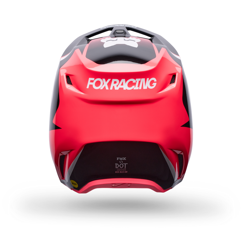 FOX Racing Youth V1 FRAME MX Helmet (Neon Pink/Black/White)