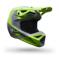 FOX Racing Youth V1 FRAME MX Helmet (Grey/Yellow)