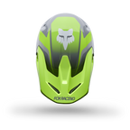 FOX Racing Youth V1 FRAME MX Helmet (Grey/Yellow)