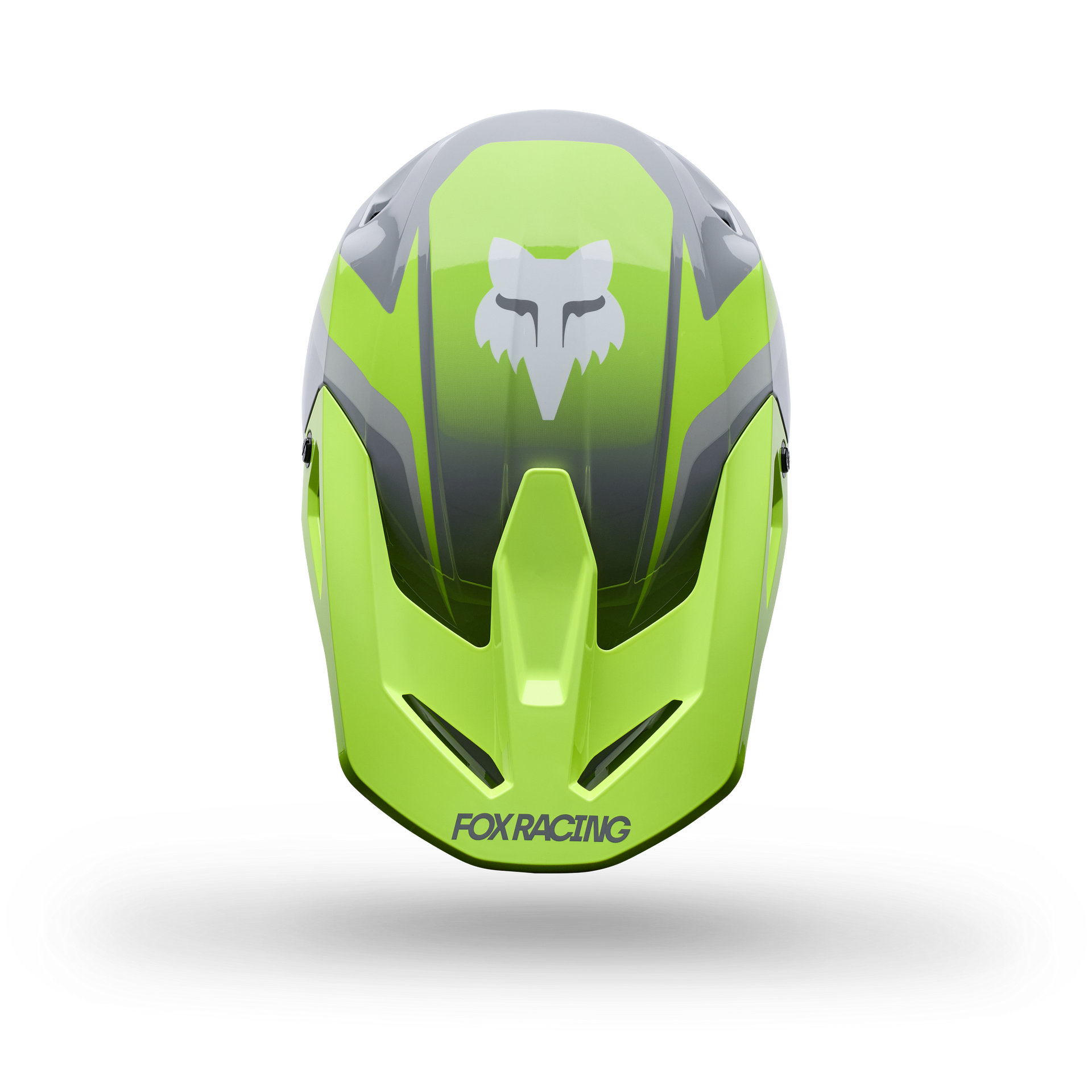 FOX Racing Youth V1 FRAME MX Helmet (Grey/Yellow)