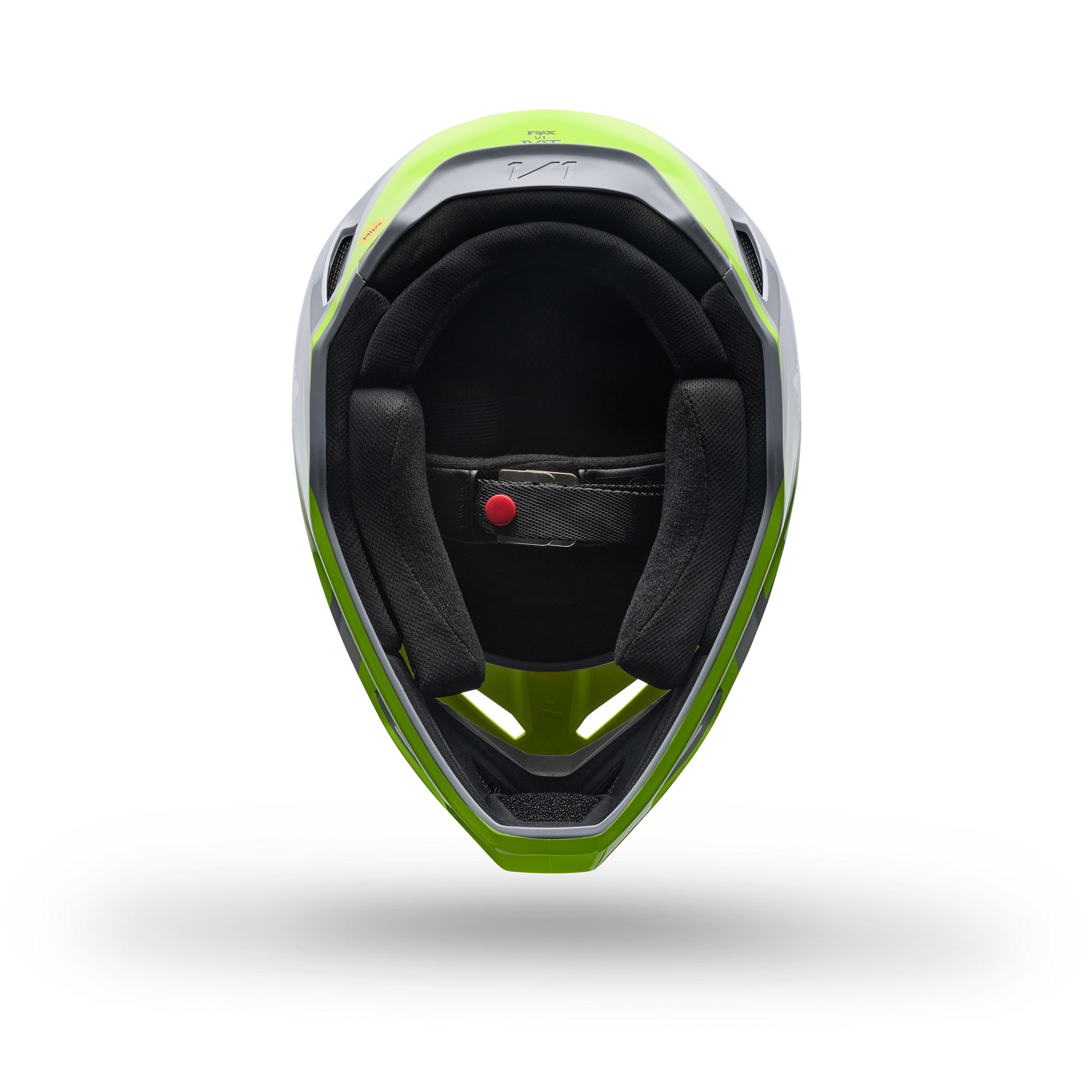 FOX Racing Youth V1 FRAME MX Helmet (Grey/Yellow)