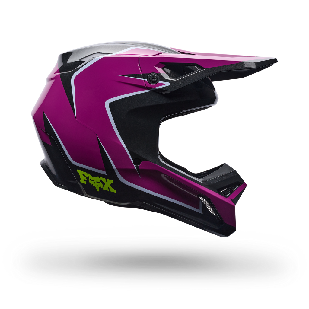 FOX Racing Youth V1 RAID MX Helmet (Purple Lava/Black)