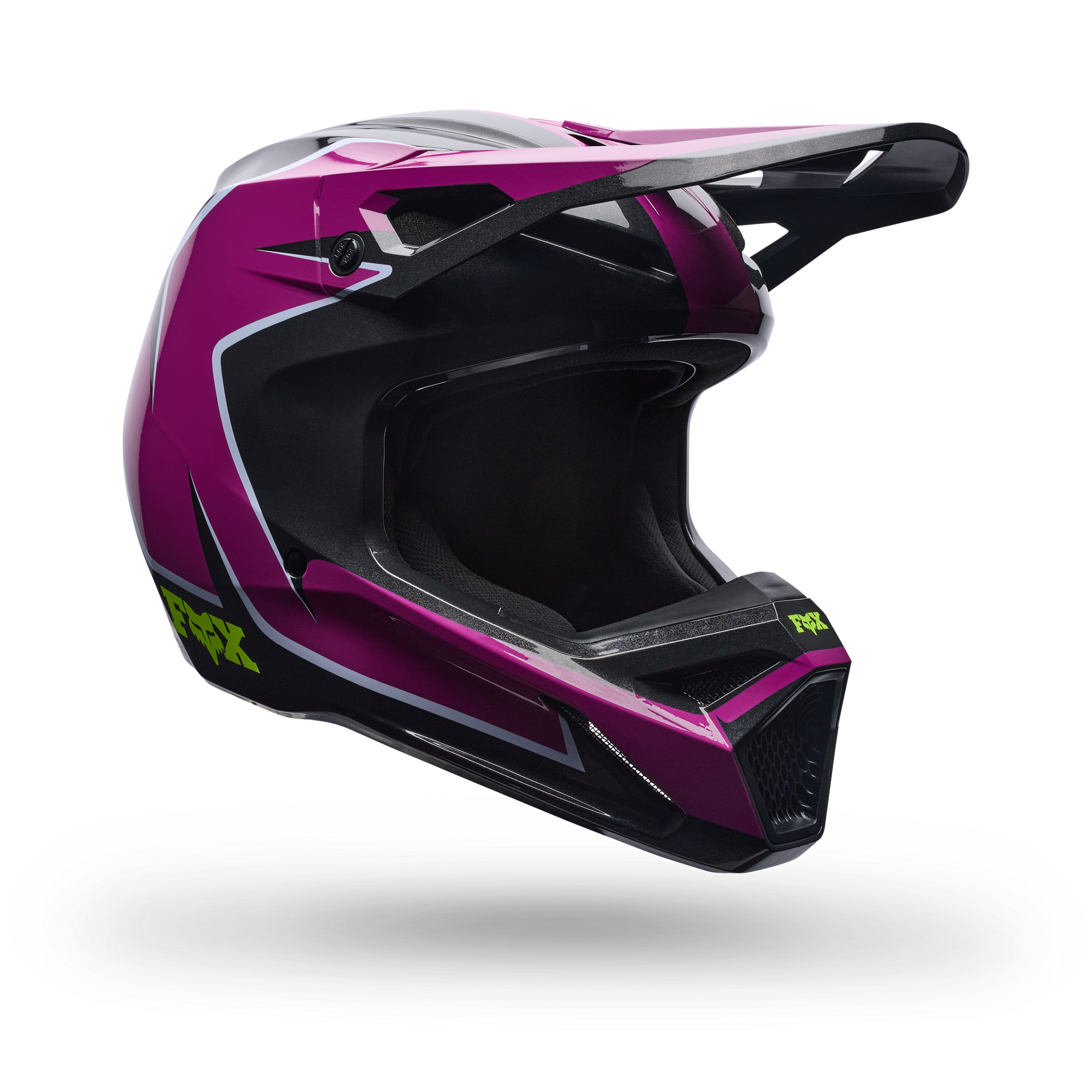 FOX Racing Youth V1 RAID MX Helmet (Purple Lava/Black)