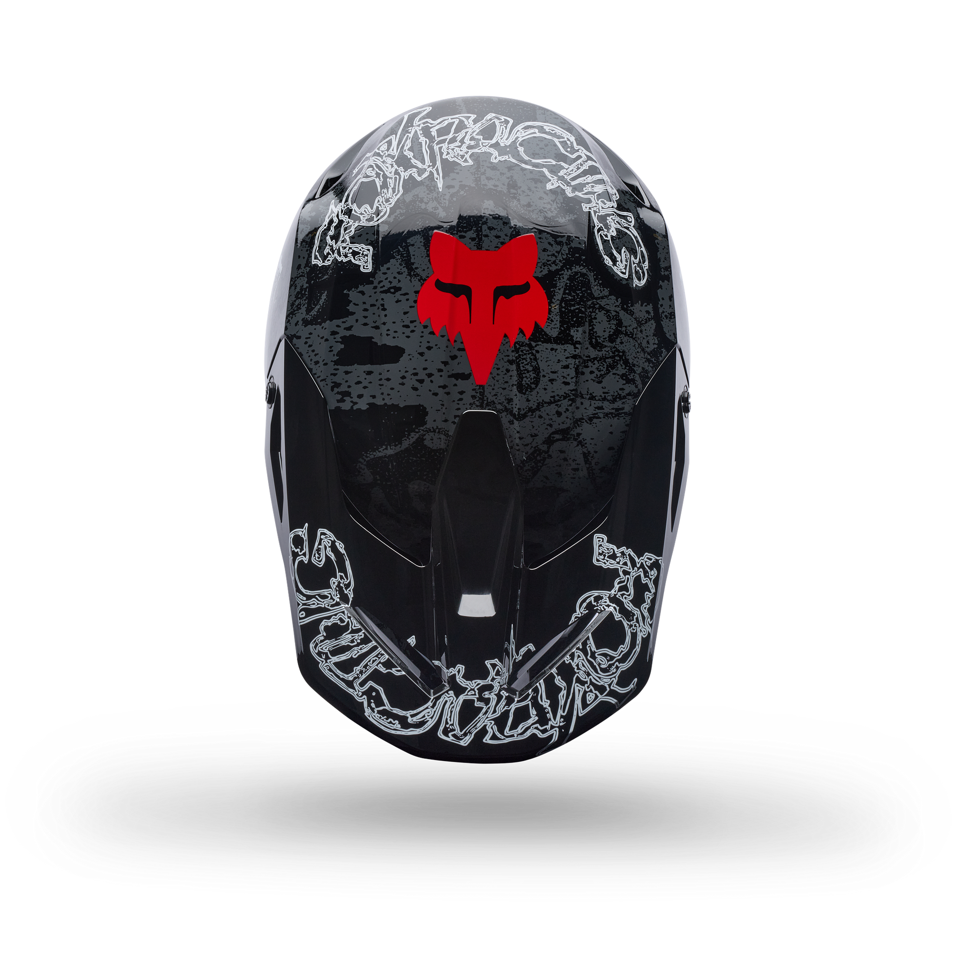 FOX Racing Youth V1 ABYSS MX Helmet (Black/White/Red)