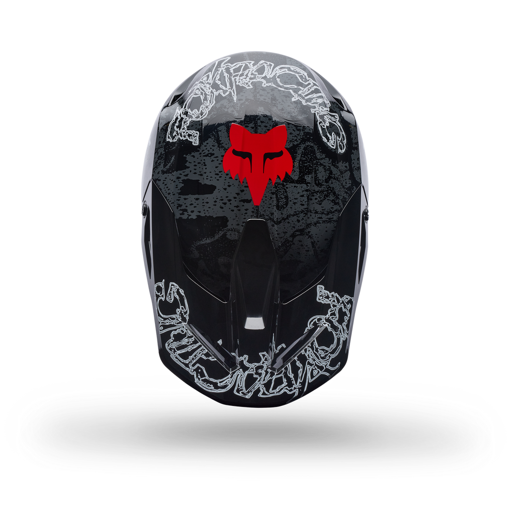 FOX Racing V1 MIPS ABYSS MX Helmet (Black/Grey/White)
