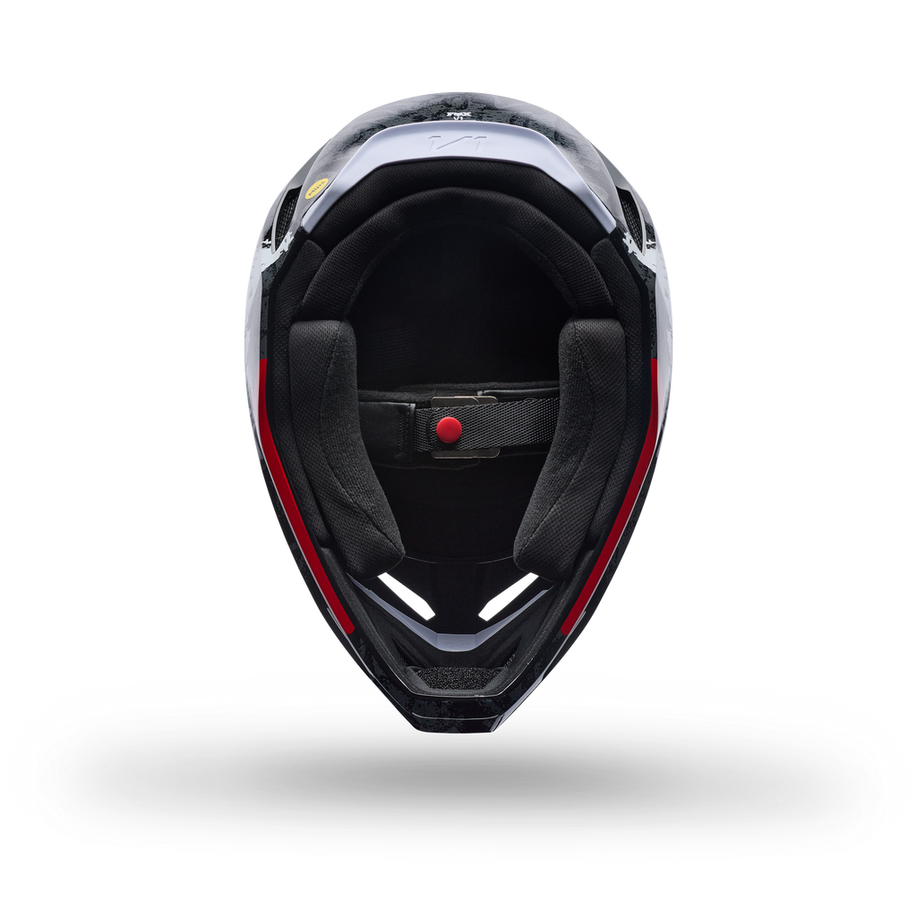 FOX Racing Youth V1 ABYSS MX Helmet (Black/White/Red)