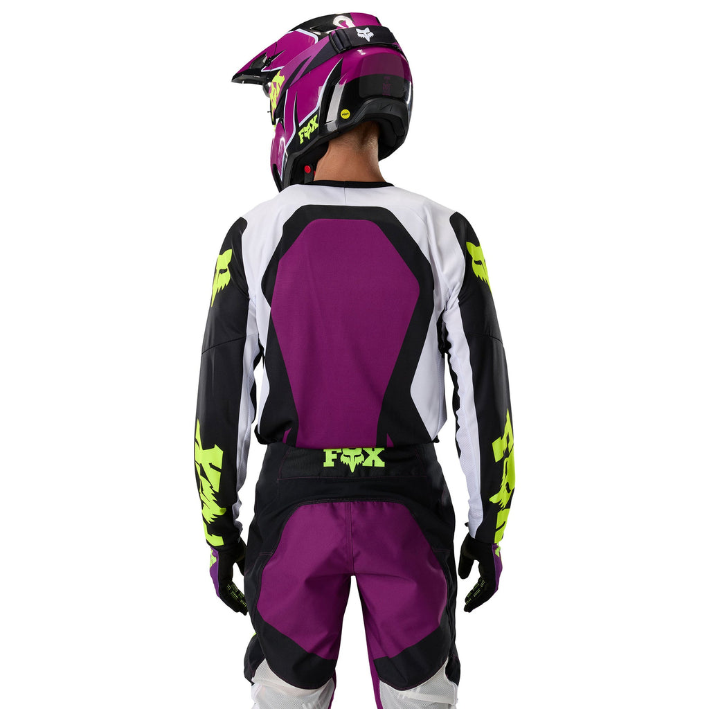 FOX Racing 180 RAID MX Jersey (Purple Lava/Black/White/Yellow Fluo)