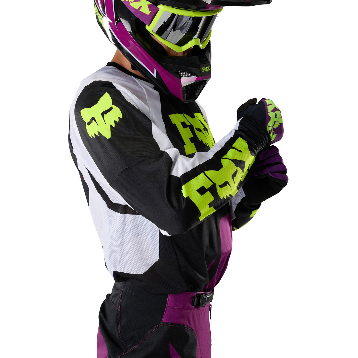 FOX Racing 180 RAID MX Jersey (Purple Lava/Black/White/Yellow Fluo)