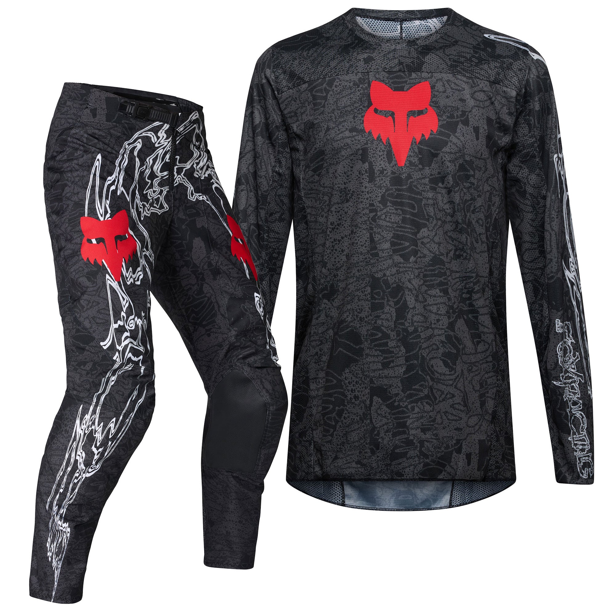 FOX Racing Youth 180 ABYSS MX Gear Set (Black/Grey)