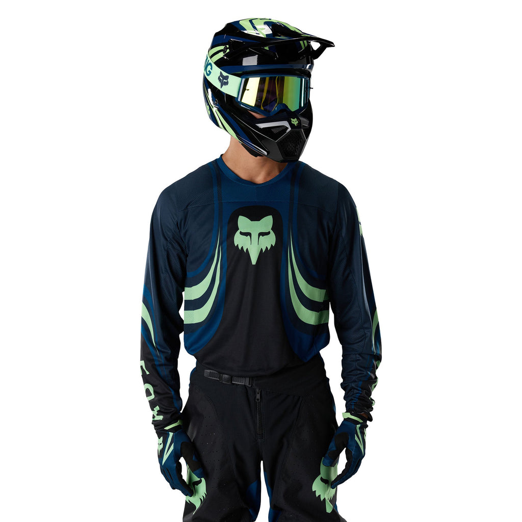 FOX Racing 180 DRAFT MX Jersey (Black/Midnight/Melon)