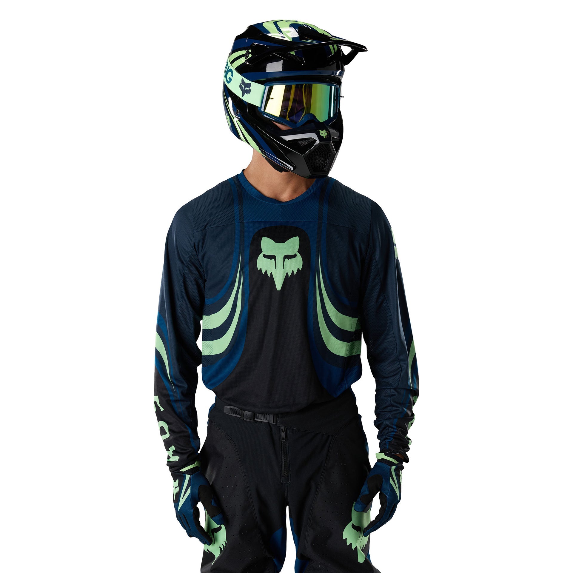 FOX Racing 180 DRAFT MX Jersey (Black/Midnight/Melon)