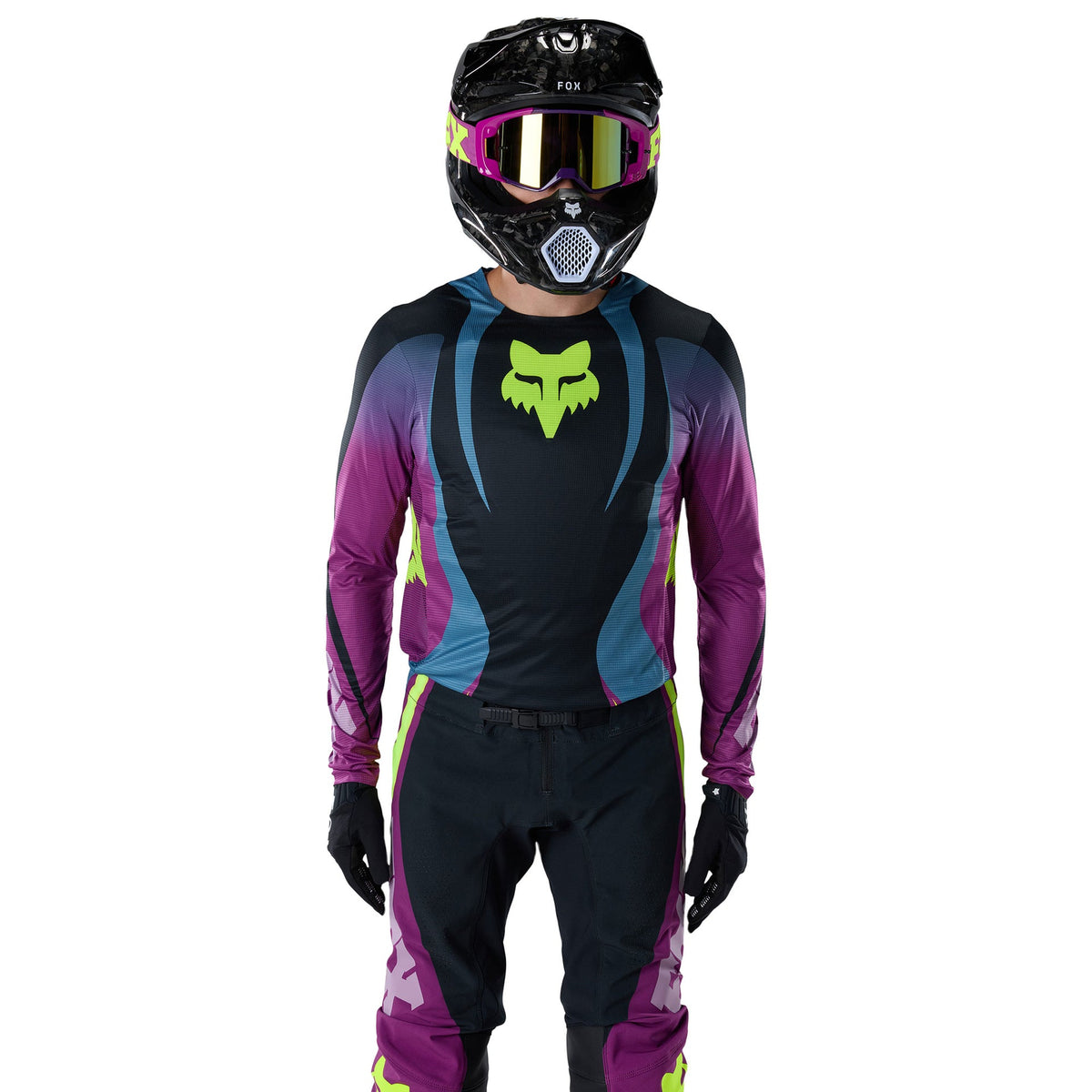 FOX Racing FLEXAIR THORN MX Jersey (Purple Lava/Yellow Fluo)