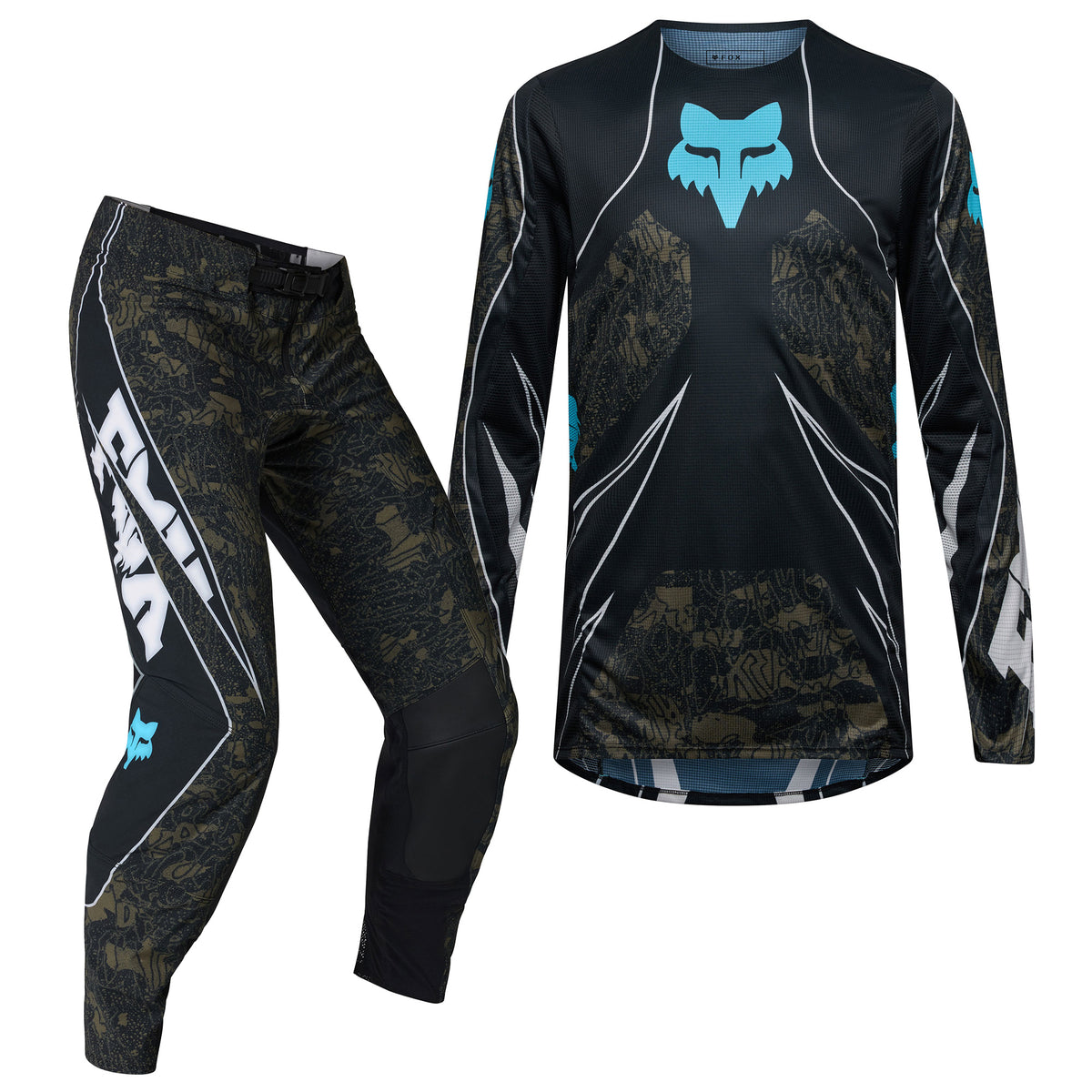 FOX Racing FLEXAIR APEX MX Gear Set (Black/Dirty Sage)