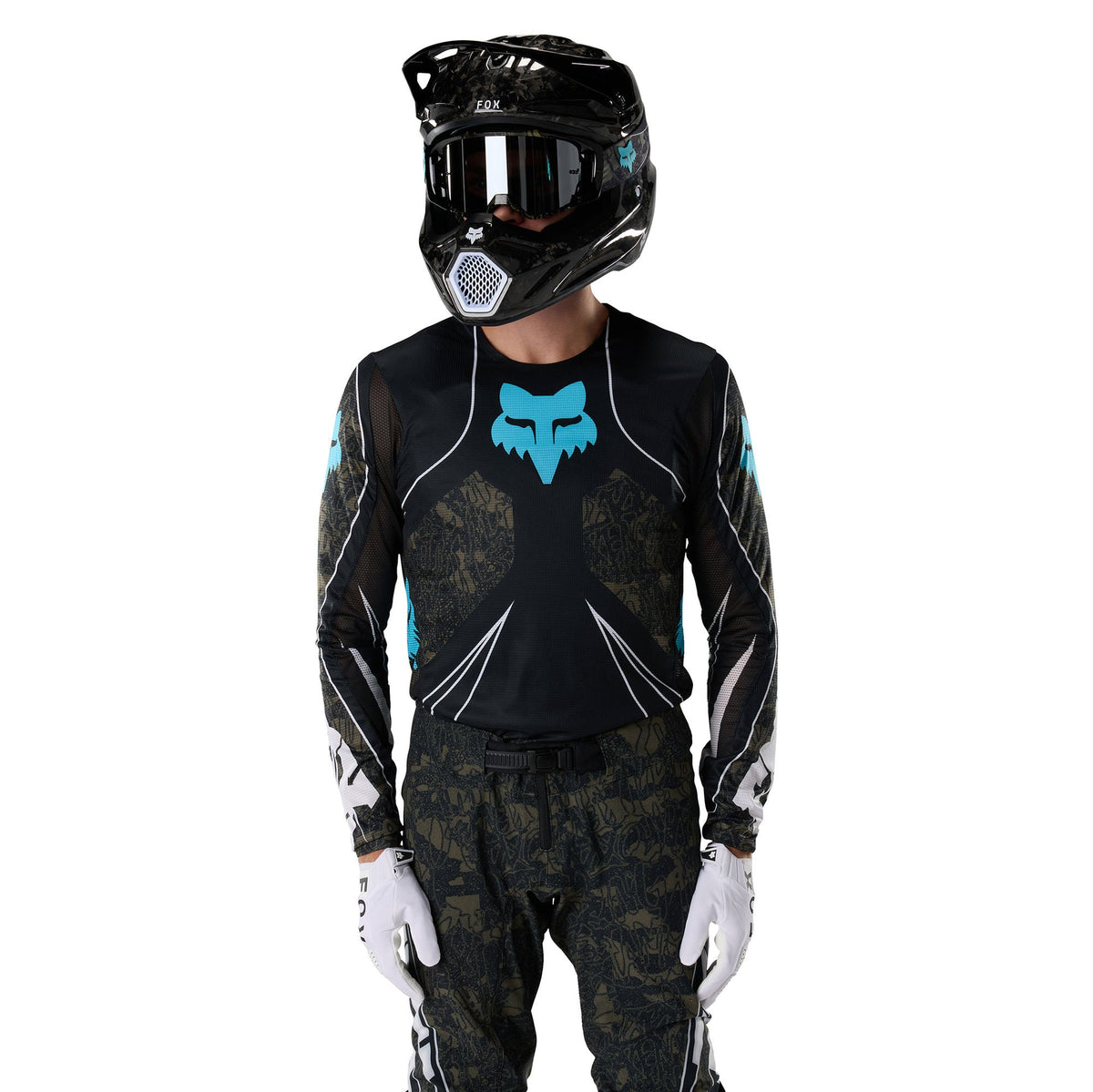 FOX Racing FLEXAIR APEX MX Jersey (Black/Dirty Sage)