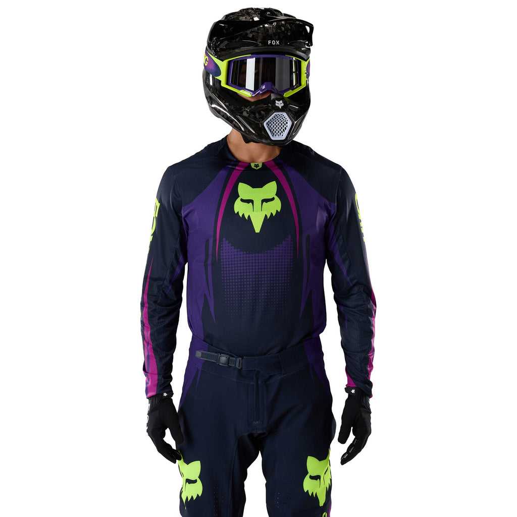 FOX Racing 360 TEMPER MX Jersey (Grape/Black/Yellow Fluo)