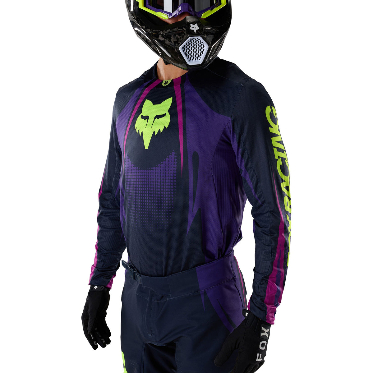FOX Racing 360 TEMPER MX Jersey (Grape/Black/Yellow Fluo)