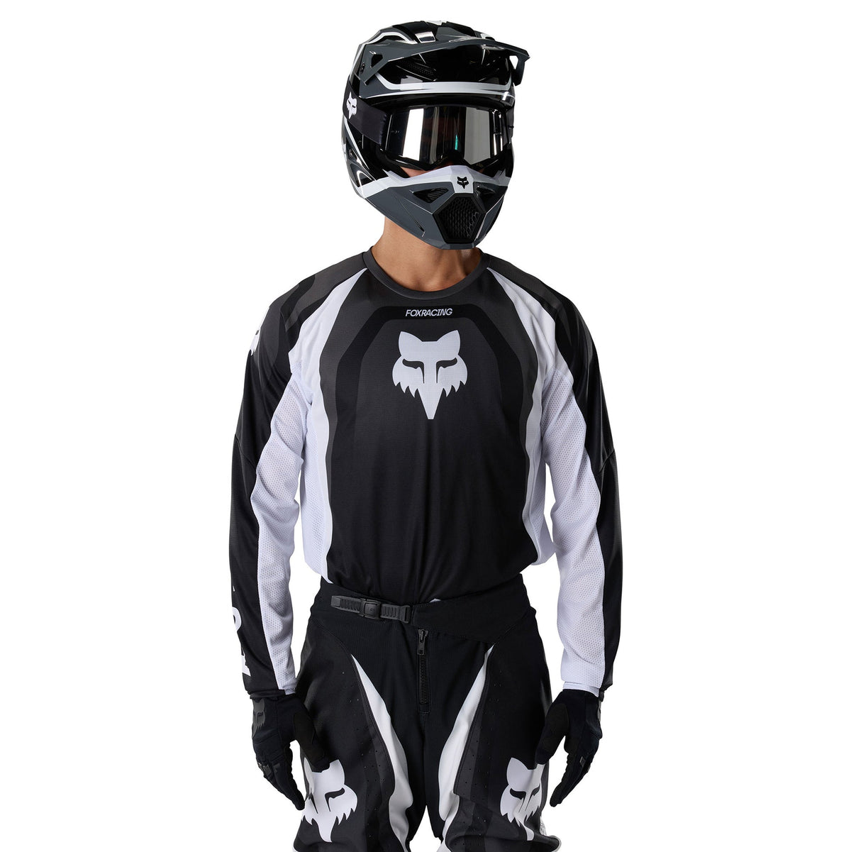 FOX Racing 180 FRAME MX Jersey (Black/White)