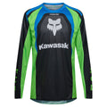 FOX Racing 180 KAWASAKI MX Jersey (Black/Green Fluo)