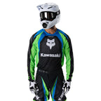 FOX Racing 180 KAWASAKI MX Jersey (Black/Green Fluo)