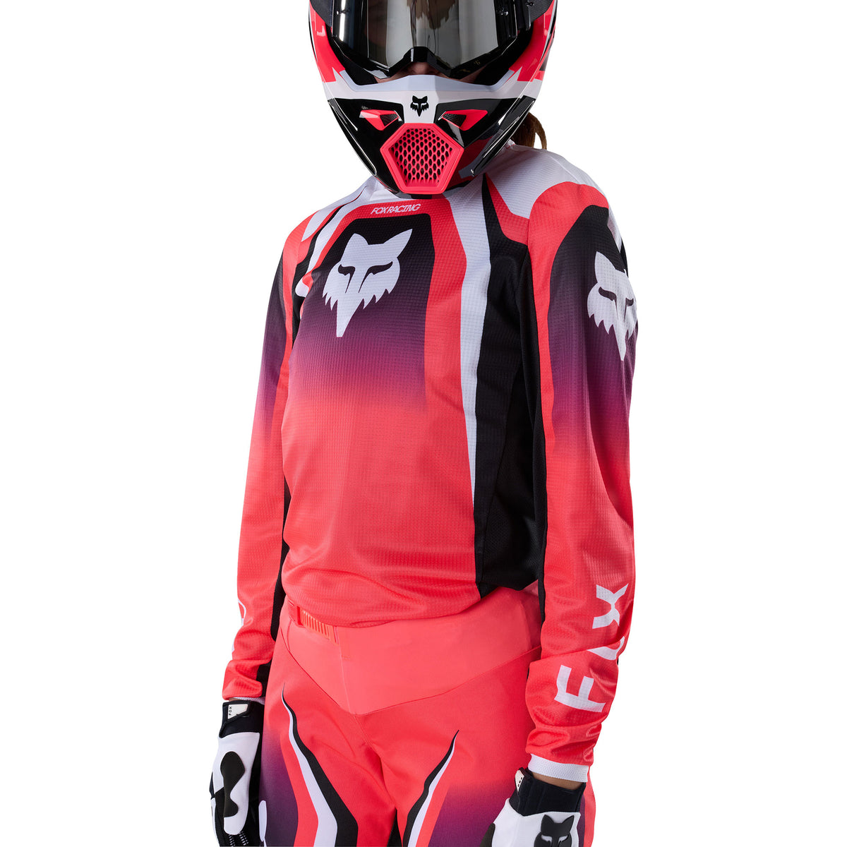 FOX Racing Women's 180 FRAME MX Gear Set (Neon Pink/Black/White)