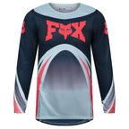 FOX Racing Youth FLEXAIR ARC MX Jersey (Ice Blue/Midnight/Red Fluo)