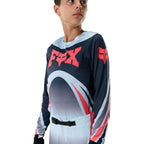 FOX Racing Youth FLEXAIR ARC MX Jersey (Ice Blue/Midnight/Red Fluo)