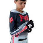 FOX Racing Youth FLEXAIR ARC MX Jersey (Ice Blue/Midnight/Red Fluo)
