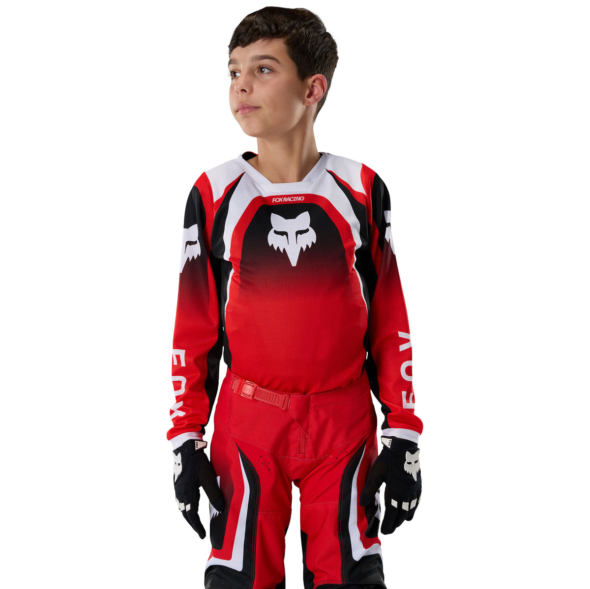 FOX Racing Youth 180 FRAME MX Gear Set (Red/Black/White)