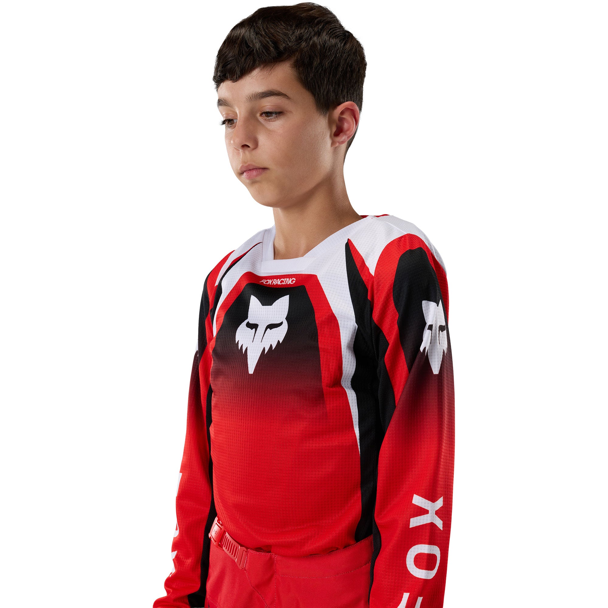 FOX Racing Youth 180 FRAME MX Gear Set (Red/Black/White)