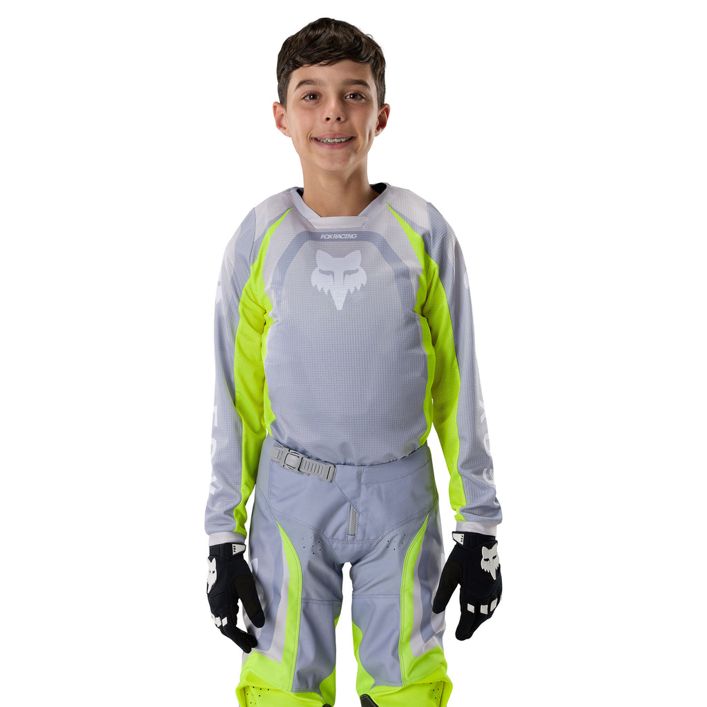 FOX Racing Youth 180 FRAME MX Gear Set (Grey/Yellow)