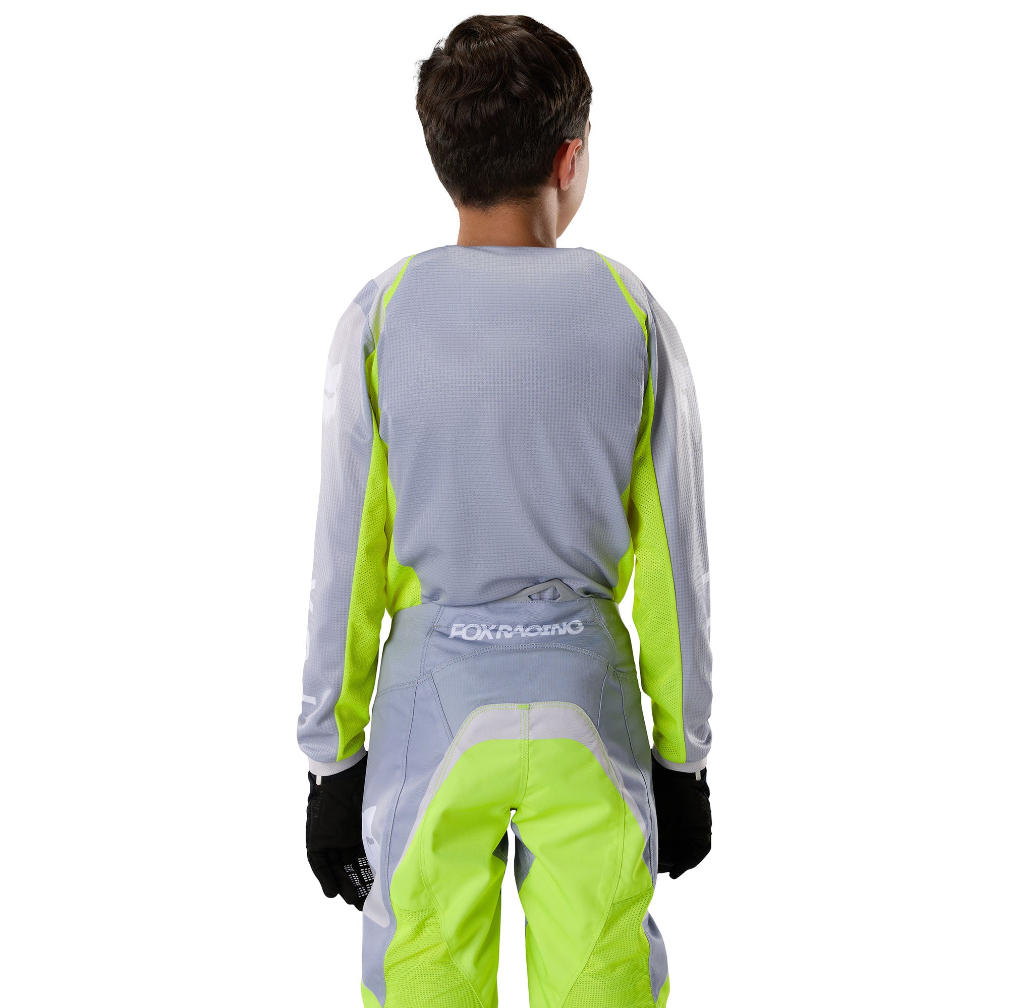 FOX Racing Youth 180 FRAME MX Gear Set (Grey/Yellow)