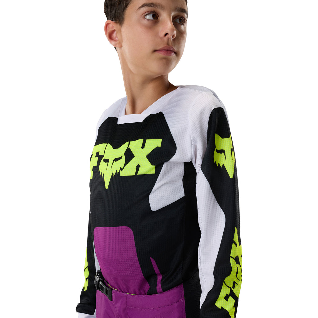 FOX Racing Youth 180 RAID MX Gear Set (Purple Lava/Black/White)