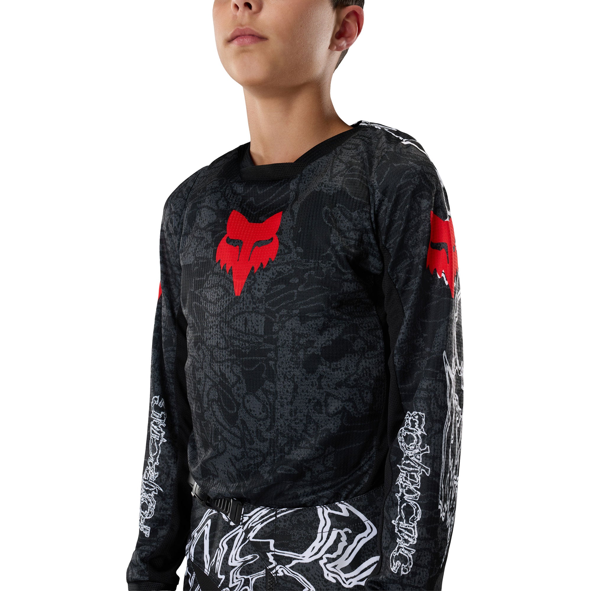 FOX Racing Youth 180 ABYSS MX Gear Set (Black/Grey)