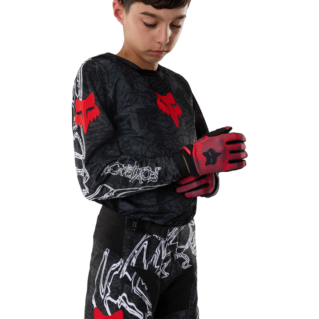 FOX Racing Youth 180 ABYSS MX Gear Set (Black/Grey)
