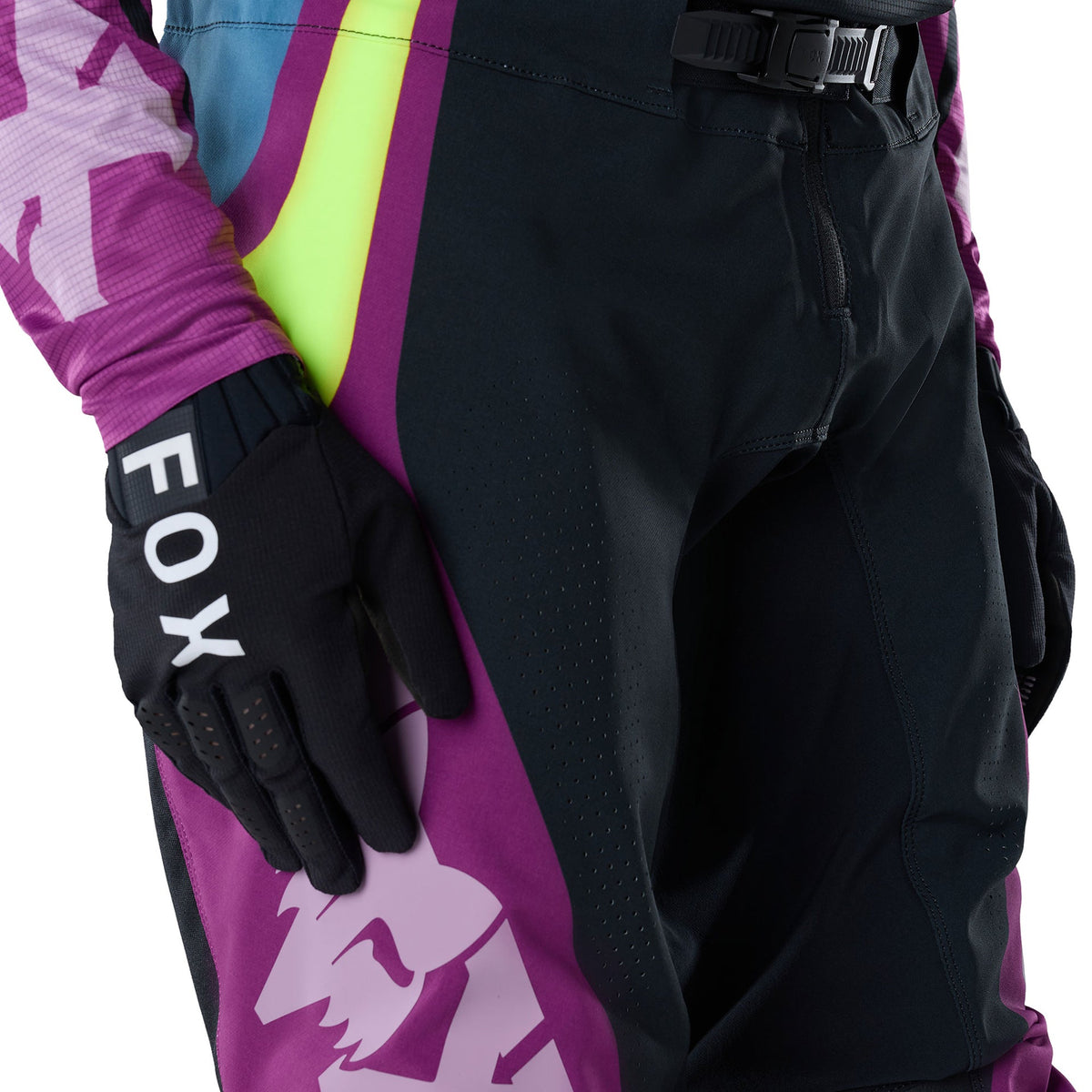FOX Racing FLEXAIR THORN MX Pant (Purple Lava/Yellow Fluo)